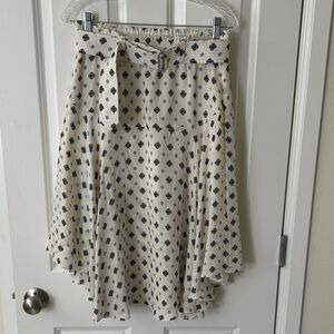 A.L.C. Black and Cream Patterned A-Line Skirt